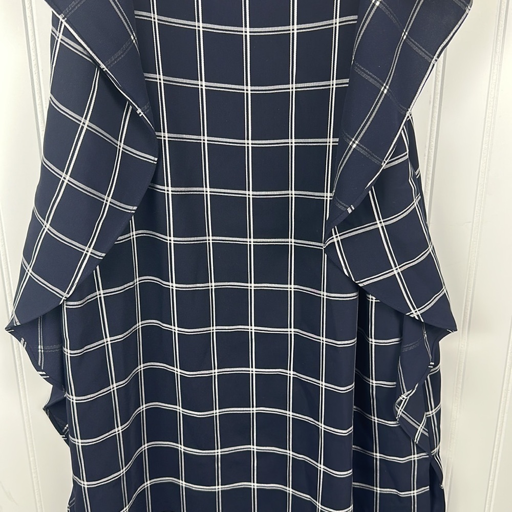 Elizabeth & James Black and White Plaid Ruffle Dress Women's Small - Picture 3 of 8